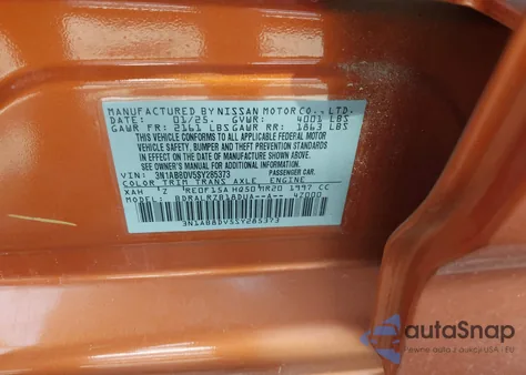 2025 Nissan Sentra Sr from USA, damaged, VIN 3N1AB8DV5SY285373
